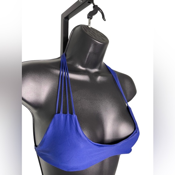 Mikoh Swimwear Seychelles Criss Cross One Piece Swimsuit Size Medium Royal Blue - Picture 2 of 5